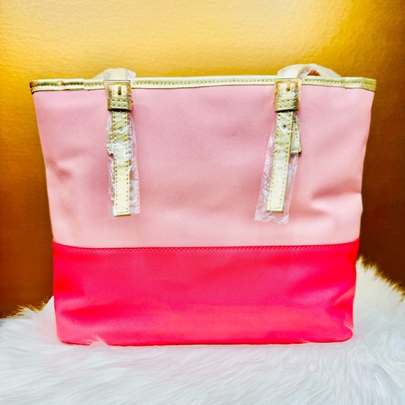 { Spartina 449 } : Flamingo Retreat Medium Tote in Floral Coral - Picture 8 of 14